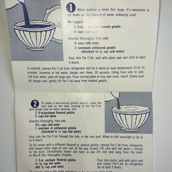 🆕 1960's Tupperware 'Par-T-Jel Jello Mold 4 Pieces Star Cap Original Retro USA - Picture 10 of 12
